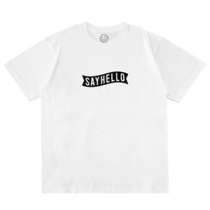 <img class='new_mark_img1' src='https://img.shop-pro.jp/img/new/icons5.gif' style='border:none;display:inline;margin:0px;padding:0px;width:auto;' />SAYHELLO BASIC LOGO TEE / WHITE (ϥ / T)