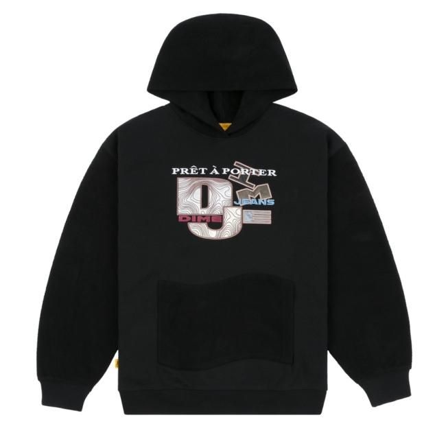 Dime DJCO Reverse Sleeve Hoodie / BLACK (ダイム パーカー 