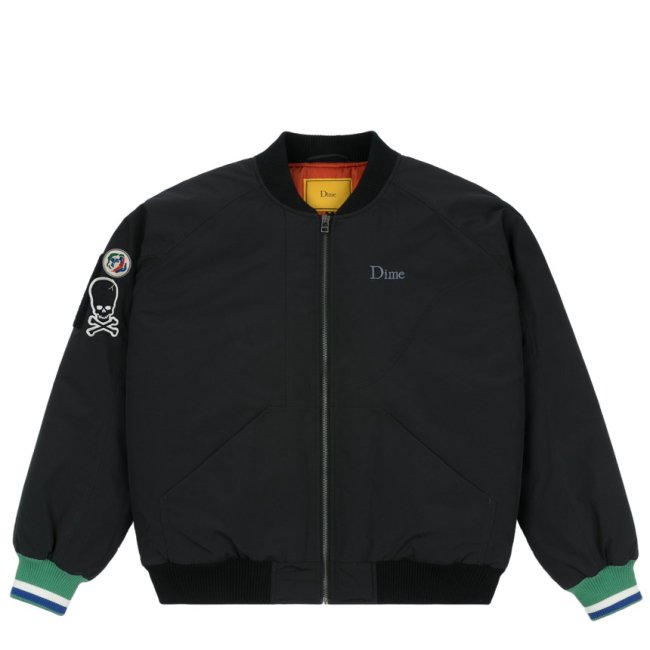 <img class='new_mark_img1' src='https://img.shop-pro.jp/img/new/icons5.gif' style='border:none;display:inline;margin:0px;padding:0px;width:auto;' />Dime Velcro Patch Bomber Jacket / BLACK (ダイム ボンバージャケット/MA-1)