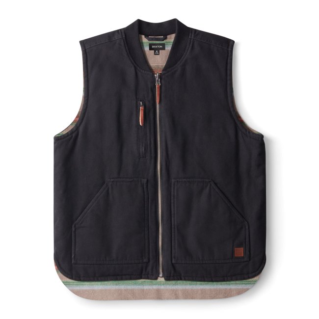 BRIXTON ABRAHAM REV VEST / BLACK (ブリクストン ベスト)