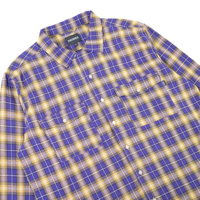 THEORIES FLANNEL MECHANICS SHIRT / PURPLE（セオリーズ 長袖ネルシャツ）　 - HORRIBLE'S  PROJECT｜HORRIBLE'S｜SAYHELLO | HELLRAZOR | Dime MTL | QUASI | HOTEL BLUE | 