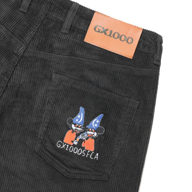 GX1000 - Baggy cord pants W32 Black - デニム