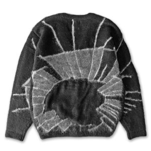<img class='new_mark_img1' src='https://img.shop-pro.jp/img/new/icons5.gif' style='border:none;display:inline;margin:0px;padding:0px;width:auto;' />HELLRAZOR KICK IN THE DOOR MOHAIR CARDIGAN / BLACK (ヘルレイザー ニットカーディガン)