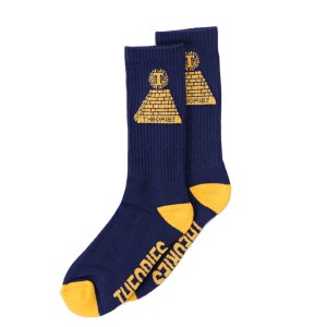 <img class='new_mark_img1' src='https://img.shop-pro.jp/img/new/icons5.gif' style='border:none;display:inline;margin:0px;padding:0px;width:auto;' />THEORIES THEORAMID SOCKS / NAVY / YELLOW（セオリーズ  ソックス/靴下）　