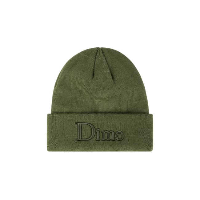 Dime Classic 3D Beanie / Olive Green (ダイム ニットキャップ