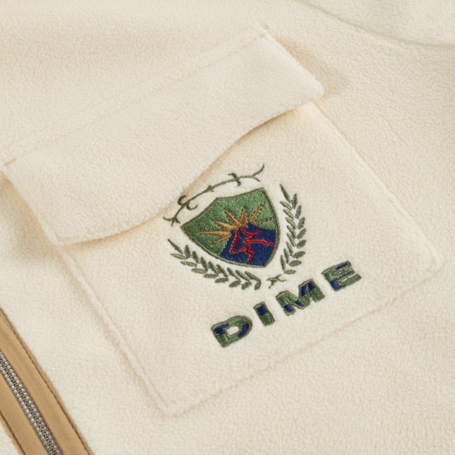 Dime Crest Fleece Shirt / Cream (ダイム フリースシャツジャケット