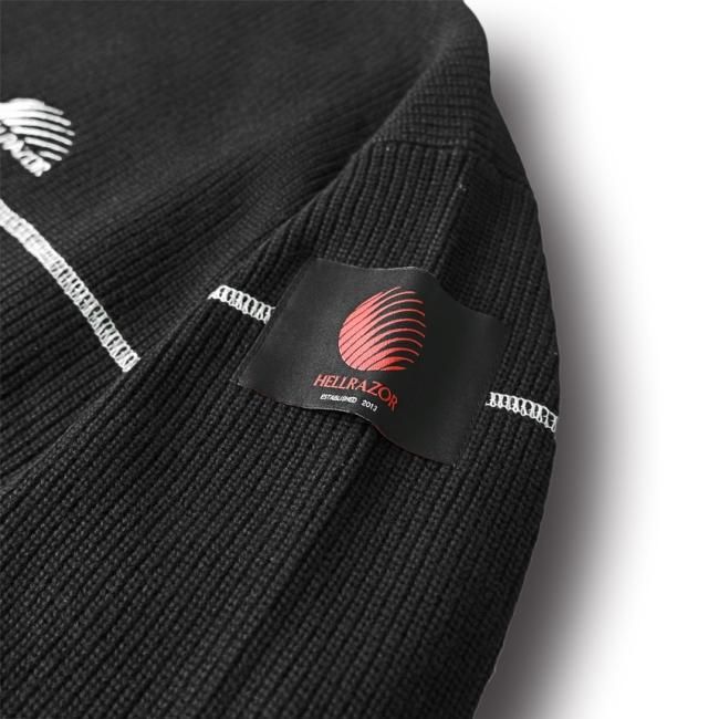 HELLRAZOR BIG STRIPE CREWKNIT / BLACK (ヘルレイザー セーター