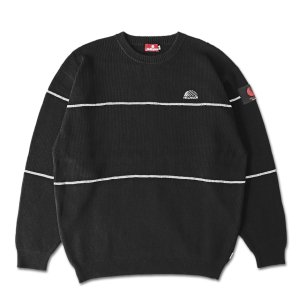 <img class='new_mark_img1' src='https://img.shop-pro.jp/img/new/icons5.gif' style='border:none;display:inline;margin:0px;padding:0px;width:auto;' />HELLRAZOR BIG STRIPE CREWKNIT / BLACK (ヘルレイザー セーター)