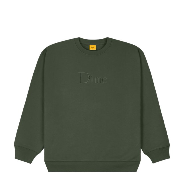 <img class='new_mark_img1' src='https://img.shop-pro.jp/img/new/icons5.gif' style='border:none;display:inline;margin:0px;padding:0px;width:auto;' />Dime Classic Logo Crewneck / Thyme (ダイム クルーネック / スウェット)