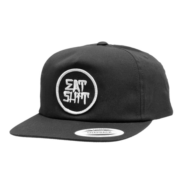 HARDLUCK EAT SHIT PATCH SNAPBACK CAP / BLACK (ハードラック 5パネル 