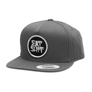 <img class='new_mark_img1' src='https://img.shop-pro.jp/img/new/icons5.gif' style='border:none;display:inline;margin:0px;padding:0px;width:auto;' />HARDLUCK EAT SHIT PATCH SNAPBACK CAP / GREY (ハードラック 5パネルスナップバックキャップ)