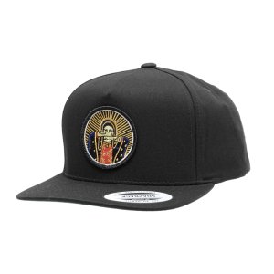 <img class='new_mark_img1' src='https://img.shop-pro.jp/img/new/icons5.gif' style='border:none;display:inline;margin:0px;padding:0px;width:auto;' />HARDLUCK LADY G PATCH SNAPBACK CAP / BLACK (ハードラック 5パネルスナップバックキャップ)