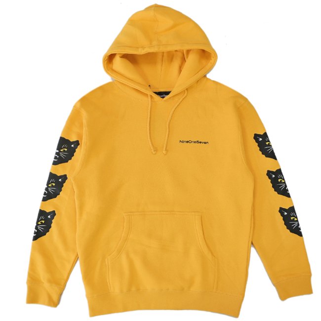 <img class='new_mark_img1' src='https://img.shop-pro.jp/img/new/icons5.gif' style='border:none;display:inline;margin:0px;padding:0px;width:auto;' />CALL ME 917 BLACK CAT HOODIE / GOLD (コールミーナインワンセヴンフーディー)