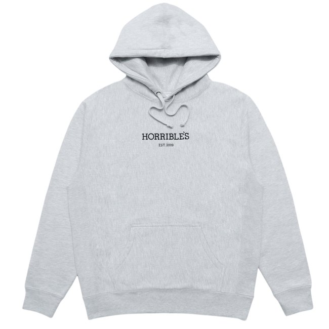 HORRIBLE'S LOGO PREMIUM HOODED SWEAT SHIRT / HEATHER GREY (ホリブルズ パーカー スウェット)