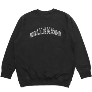 <img class='new_mark_img1' src='https://img.shop-pro.jp/img/new/icons5.gif' style='border:none;display:inline;margin:0px;padding:0px;width:auto;' />HELLRAZOR ARCH LOGO CREWNECK / BLACK (ヘルレイザー クルーネックスウェット)