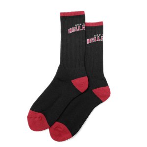 <img class='new_mark_img1' src='https://img.shop-pro.jp/img/new/icons5.gif' style='border:none;display:inline;margin:0px;padding:0px;width:auto;' />HELLRAZOR ARCH LOGO SOCKS / BLACK/RED (ヘルレイザー ソックス/靴下)