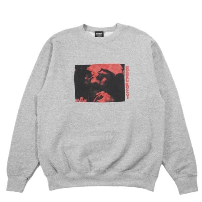 HOCKEY BROKEN CREWNECK SWEAT / GREY HEATHER (ホッキー クルーネック 