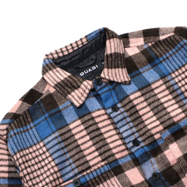 QUASI SCREEN FLANNEL SHIRT / PUCE (クアジ フランネル シャツ)