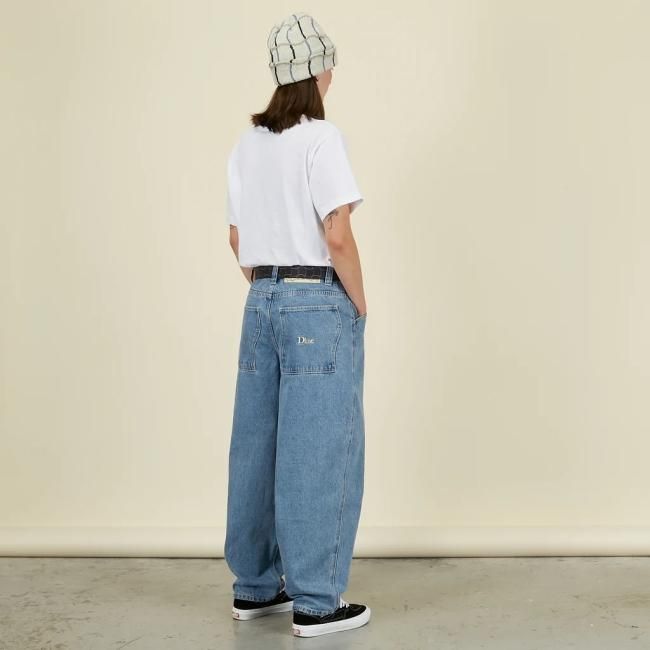 太ももと背中にカスタム刺繍Dime Baggy Denim Pants ダイム