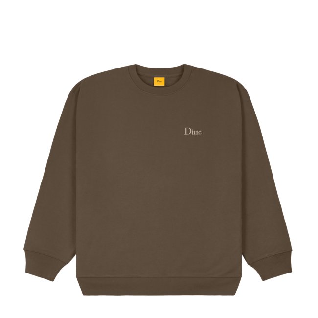<img class='new_mark_img1' src='https://img.shop-pro.jp/img/new/icons5.gif' style='border:none;display:inline;margin:0px;padding:0px;width:auto;' />Dime Classic Small Logo Crewneck / Walnut (ダイム クルーネック / スウェット)