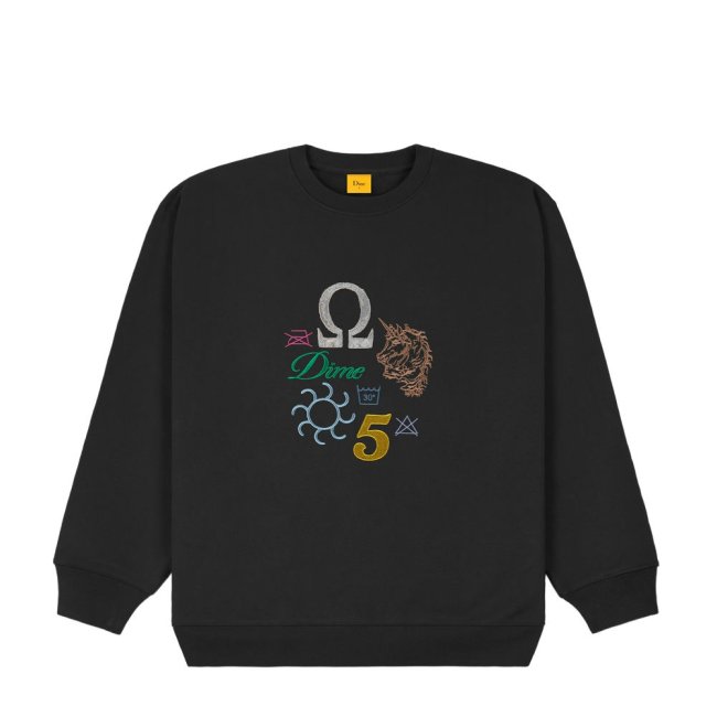 Dime CODEX CREWNECK / BLACK (ダイム クルーネック / スウェット