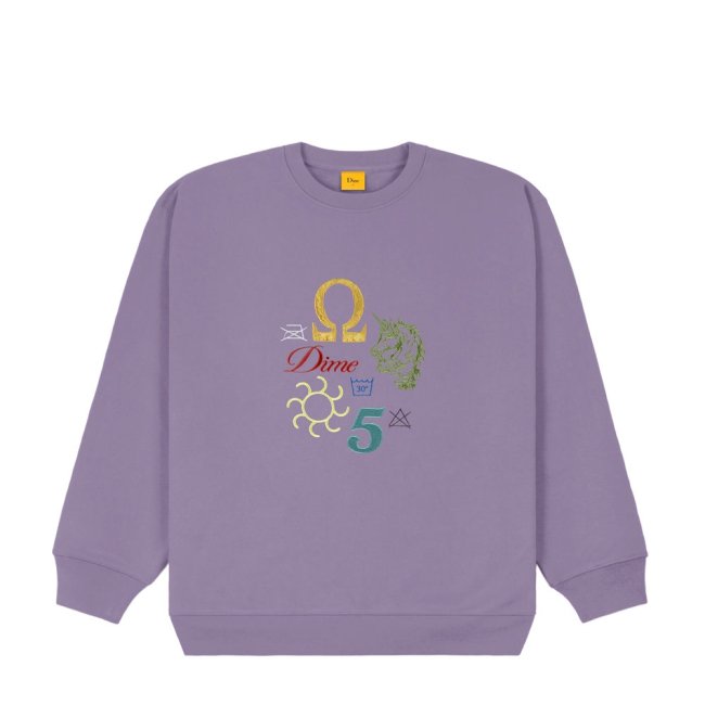 <img class='new_mark_img1' src='https://img.shop-pro.jp/img/new/icons5.gif' style='border:none;display:inline;margin:0px;padding:0px;width:auto;' />Dime CODEX CREWNECK / WASHED GRAPE (ダイム クルーネック / スウェット)