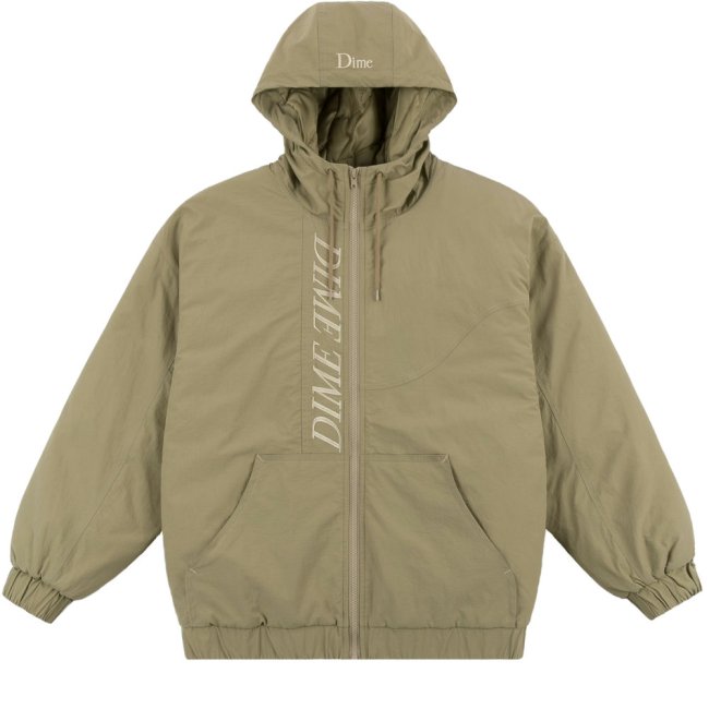 Dime QUILTED HOODED JACKET / KHAKI (ダイム ナイロン中綿ジャケット ...