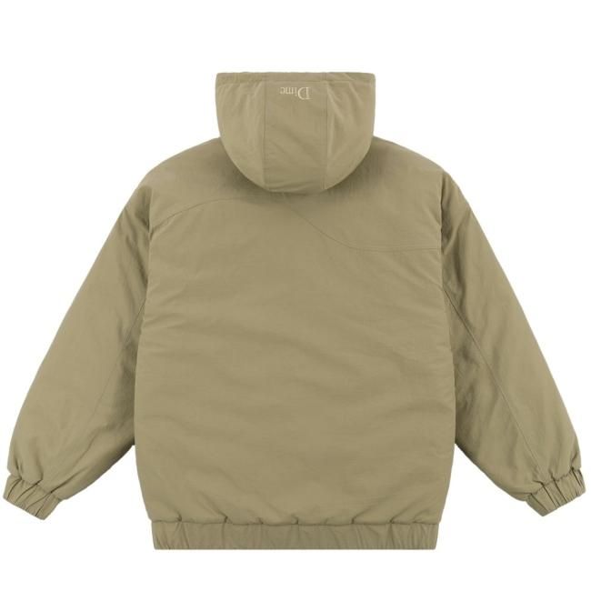 Dime QUILTED HOODED JACKET / KHAKI (ダイム ナイロン中綿