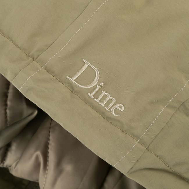 Dime QUILTED HOODED JACKET / KHAKI (ダイム ナイロン中綿ジャケット