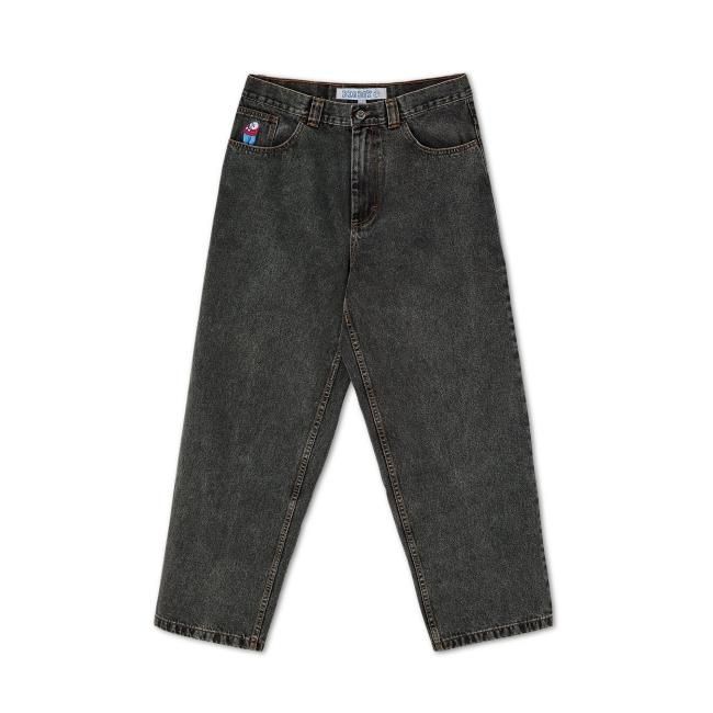 デニムカラーデザインブラックビッグボーイ デニムパンツ big boy denim silver black