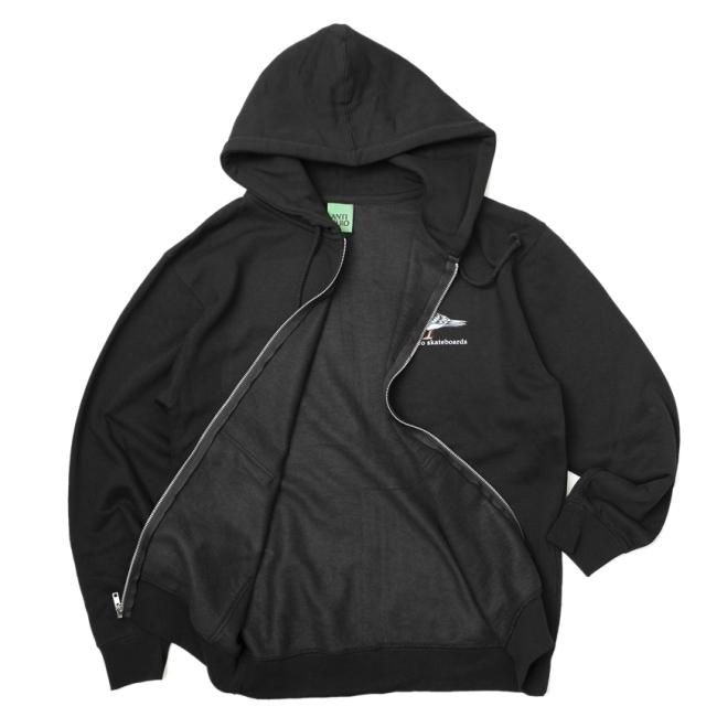 ANTIHERO LIL PIGEON ZIP HOODIE / BLACK (アンチヒーロー/ジップ