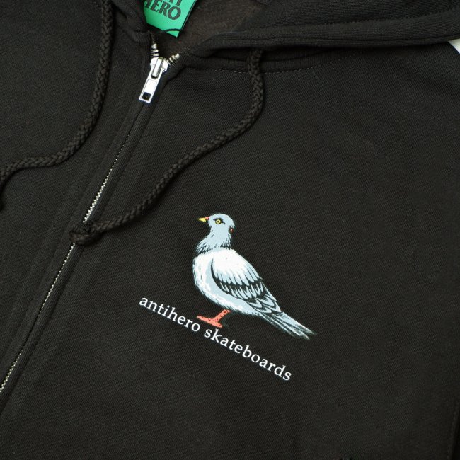 ANTIHERO LIL PIGEON ZIP HOODIE / BLACK (アンチヒーロー/ジップ