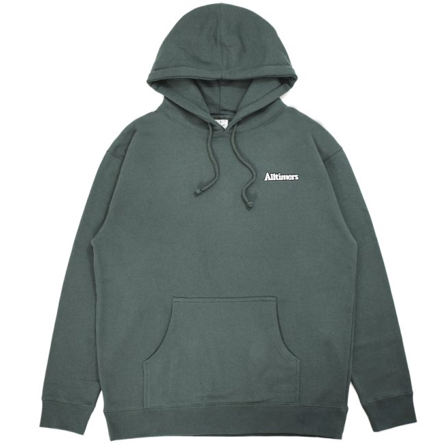 <img class='new_mark_img1' src='https://img.shop-pro.jp/img/new/icons5.gif' style='border:none;display:inline;margin:0px;padding:0px;width:auto;' />ALLTIMERS MINI BROADWAY EMBROIDERED HOODIE / ALPINE GREEN (オールタイマーズ フーディー/パーカー)