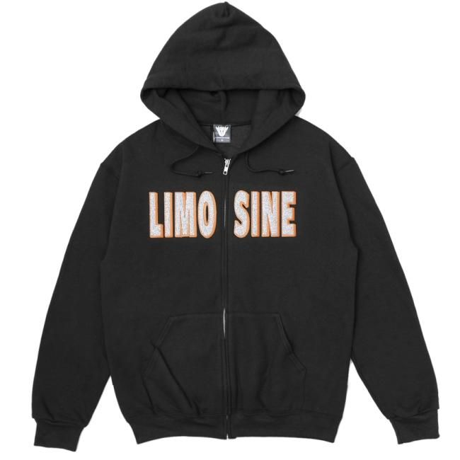 LIMOSINE SPARKLE ZIP UP HOODIE / BLACK (リモジン ジップ