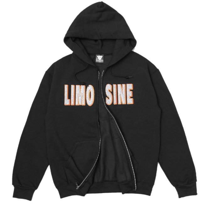 LIMOSINE SPARKLE ZIP UP HOODIE / BLACK (リモジン ジップフーディ