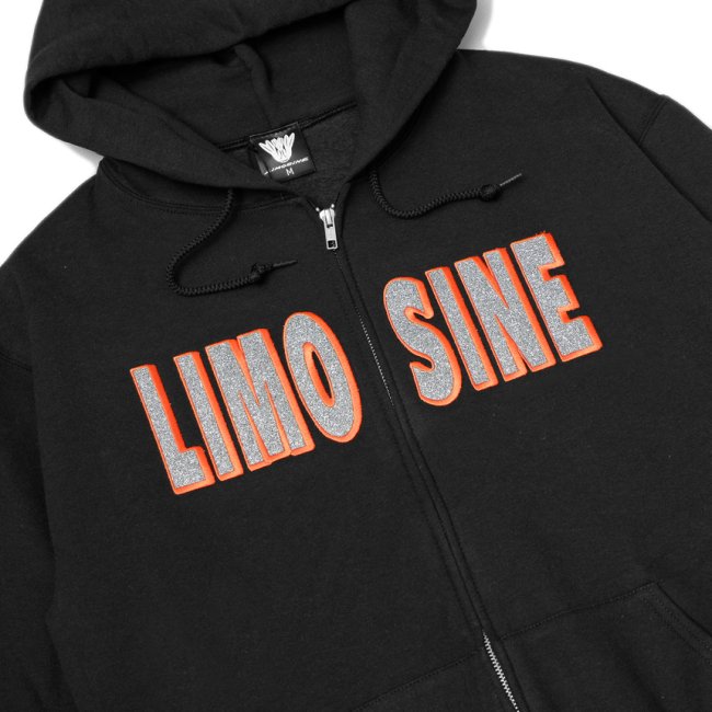 LIMOSINE SPARKLE ZIP UP HOODIE / BLACK (リモジン ジップフーディ