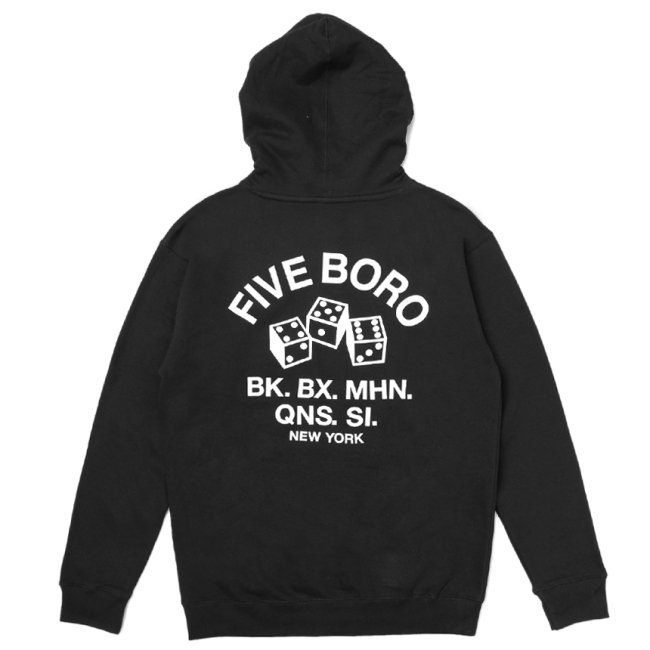 <img class='new_mark_img1' src='https://img.shop-pro.jp/img/new/icons5.gif' style='border:none;display:inline;margin:0px;padding:0px;width:auto;' />5BORO 4-5-6 DICE PULLOVER HOODIE / BLACK (ファイブボロ/パーカー)