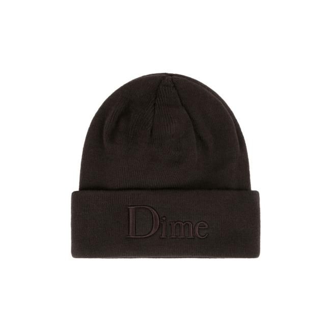 Dime CLASSIC 3D LOGO BEANIE / DARK BROWN (ダイム ニットキャップ 