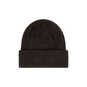 <img class='new_mark_img1' src='https://img.shop-pro.jp/img/new/icons5.gif' style='border:none;display:inline;margin:0px;padding:0px;width:auto;' />Dime CLASSIC 3D LOGO BEANIE / DARK BROWN (ダイム ニットキャップ/ビーニー)