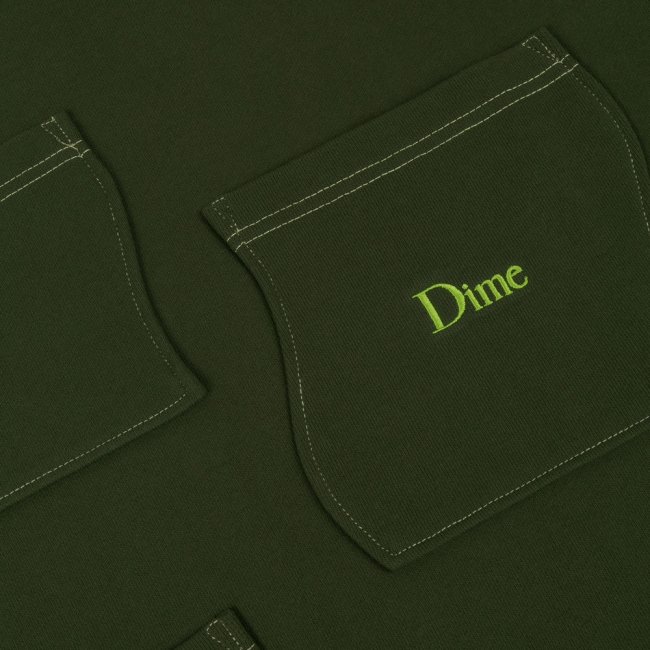 Dime FRENCH TERRY POCKET CREWNECK / FOREST(ダイム クルーネック