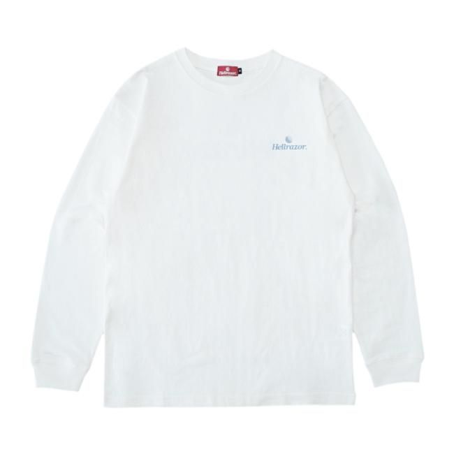 HELLRAZOR TRADEMARK LOGO L/S SHIRT / WHITE (ヘルレイザー HELLRAZOR TRADEMARK LOGO L/S SHIRT / WHITE (ヘルレイザー