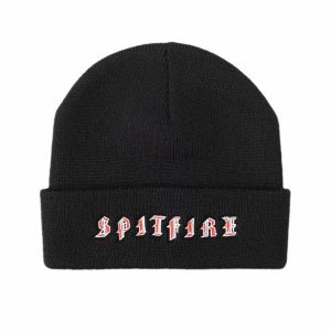 <img class='new_mark_img1' src='https://img.shop-pro.jp/img/new/icons5.gif' style='border:none;display:inline;margin:0px;padding:0px;width:auto;' />SPITFIRE OLD E CUFF BEANIE / BLACK/RED (ԥåȥե ӡˡå)