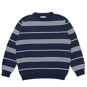 <img class='new_mark_img1' src='https://img.shop-pro.jp/img/new/icons5.gif' style='border:none;display:inline;margin:0px;padding:0px;width:auto;' />HORRIBLE'S BROTHER COTTON HEAVY KNIT / NAVY/WHITE (ホリブルズ ニットセーター)