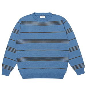 <img class='new_mark_img1' src='https://img.shop-pro.jp/img/new/icons5.gif' style='border:none;display:inline;margin:0px;padding:0px;width:auto;' />HORRIBLE'S BROTHER COTTON HEAVY KNIT / KINGFISHER BLUE/CHOCOLATE (ホリブルズ ニットセーター)