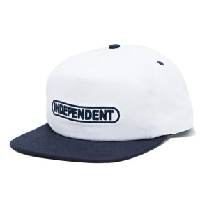 <img class='new_mark_img1' src='https://img.shop-pro.jp/img/new/icons5.gif' style='border:none;display:inline;margin:0px;padding:0px;width:auto;' />INDEPENDENT BASEPLATE SNAPBACK CAP / WHITE/NAVY (インデペンデント キャップ)