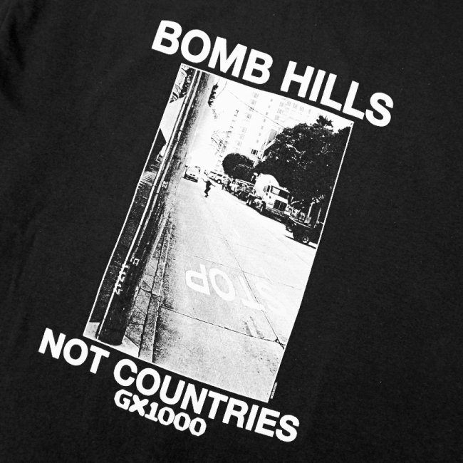 GX1000 BOMB HILLS NOT COUNTRIES TEE / BLACK (ジーエックスセン T 