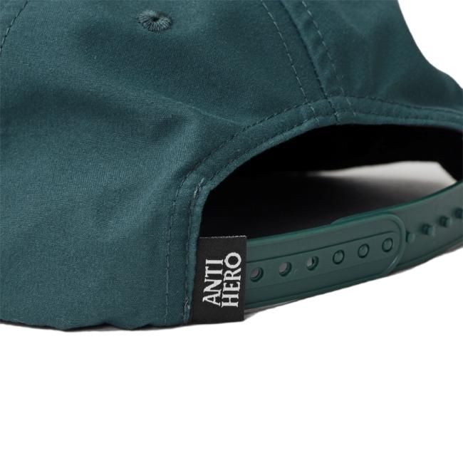 ANTIHERO Stay Ready Snapback Hat Dark Green/Black - Freeride