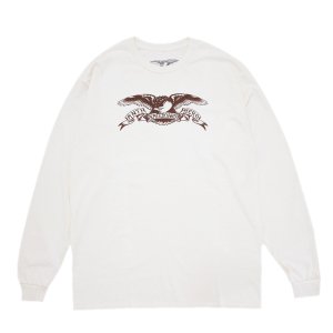 <img class='new_mark_img1' src='https://img.shop-pro.jp/img/new/icons5.gif' style='border:none;display:inline;margin:0px;padding:0px;width:auto;' />ANTIHERO BASIC EAGLE L/S T-SHIRT / NATURAL × BROWN (アンチヒーロー/ L/S Tシャツ)