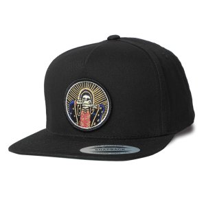 <img class='new_mark_img1' src='https://img.shop-pro.jp/img/new/icons5.gif' style='border:none;display:inline;margin:0px;padding:0px;width:auto;' />HARDLUCK LADY G PATCH SNAPBACK CAP / BLACK (ハードラック 5パネルスナップバックキャップ)