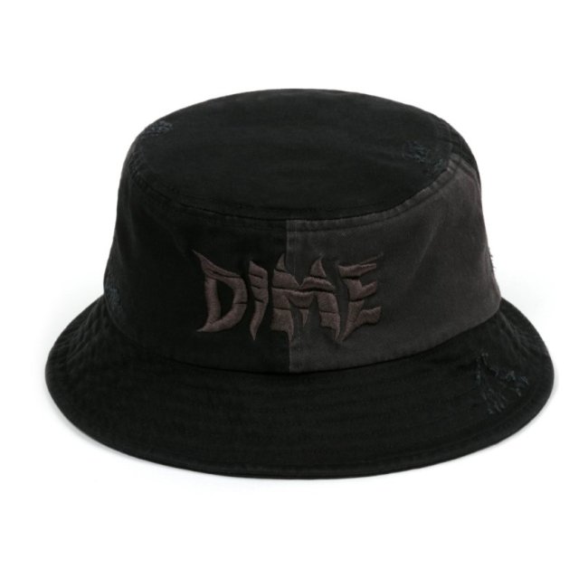 Dime Split Distressed Bucket Hat / BLACK (ダイム ハット / バケット 